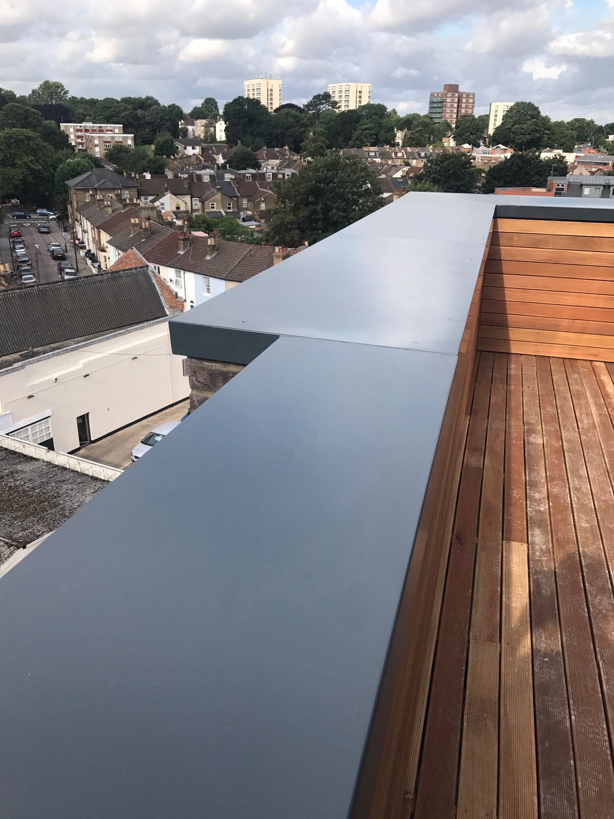 Aluminium Cappings & Flashings designed, supplied and installed in London